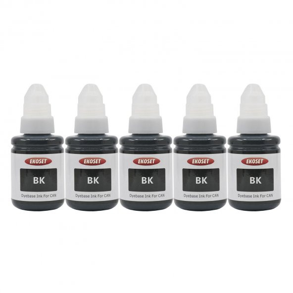 Ekoset Canon G1400 G1410 uyumlu Siyah Mürekkep 135ml 5li set