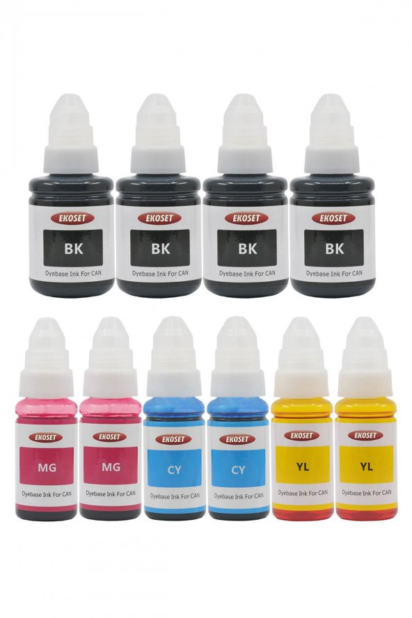 Ekoset Canon G3400 G3410 G3411 G3415 uyumlu Renkli Mürekkep 10 adet - Resim 3