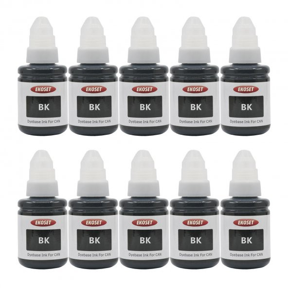 Ekoset Canon G2400 G2410 uyumlu Siyah Mürekkep 135ml 10 adet