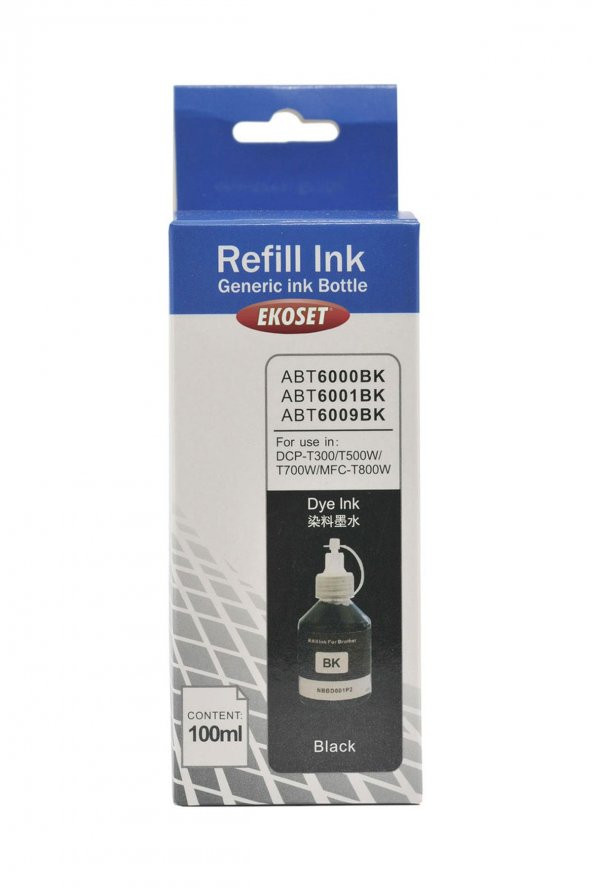 Ekoset Brother BT6000 uyumlu Siyah mürekkep 100 ml - Resim 2
