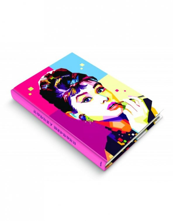 Deffter Audrey Hepburn  96 Yaprak Çizgili Sert Kapak Defter