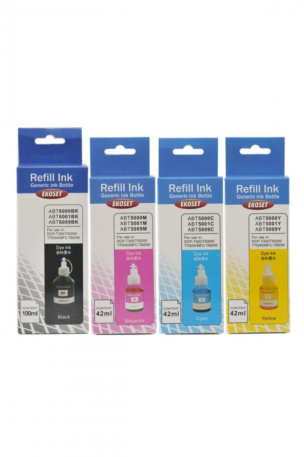 Ekoset Brother DCP-T310 uyumlu 4 renk mürekkep - Resim 4