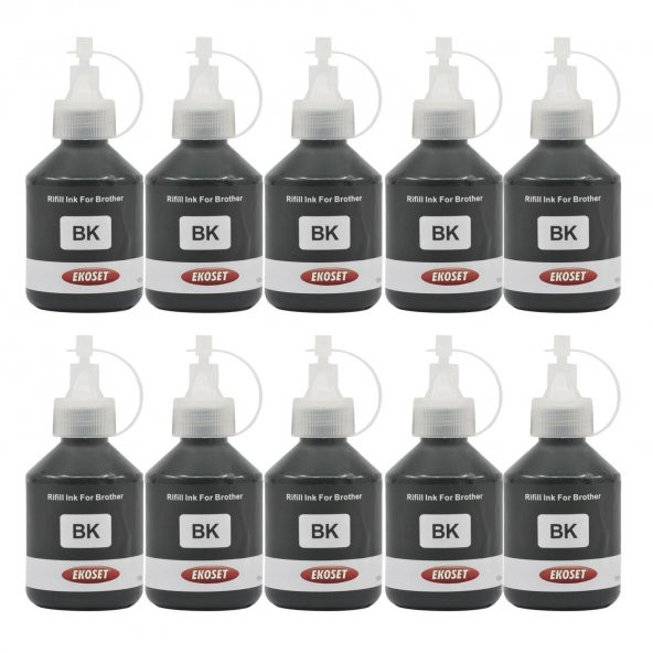 Ekoset Brother DCP T300 T310 uyumlu Siyah Mürekkep 100ml 10 adet