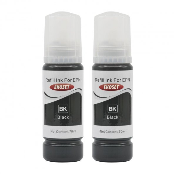 Ekoset Epson L3150 Siyah Muadil Mürekkep 2li set 70ml 103 serisi
