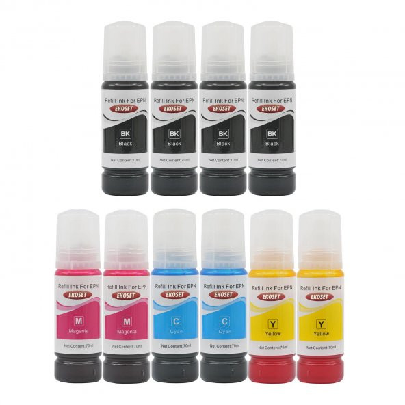 Ekoset Epson 103 L3256 Uyumlu Muadil Mürekkep 70ml 10 adet