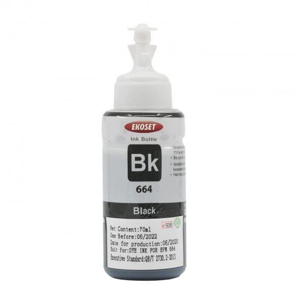 Ekoset Epson EcoTank L3070 Uyumlu Siyah Muadil Mürekkep 70 ml