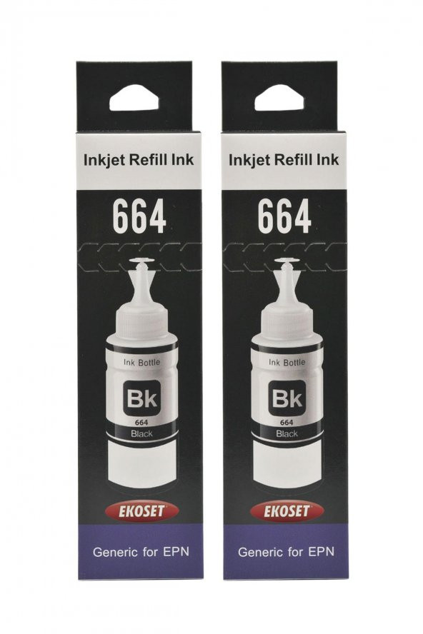 Ekoset Epson L300 L310 Uyumlu Siyah Muadil Mürekkep 2 adet 70 ml - 4