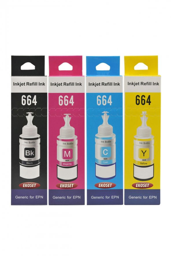 Ekoset Epson L382 L386 L455 L486 L550 L565 4 renk Muadil Mürekkep - Resim 4