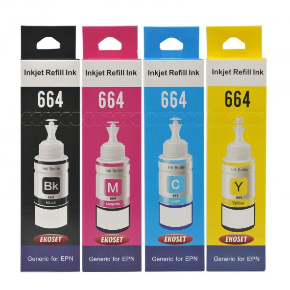 Ekoset Epson L220 Uyumlu 4 renk Muadil Mürekkep - Resim 2