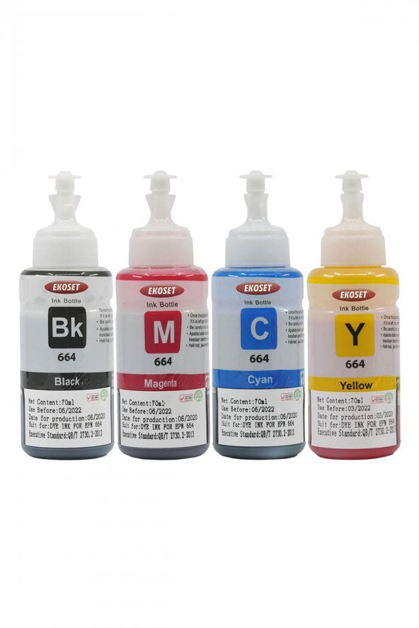 Ekoset Epson L100 L110 L130 L365 L1300 4 Renk Muadil Mürekkep - Resim 3