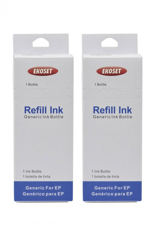 Ekoset Epson L605 L655 L1455 Siyah Muadil Mürekkep 2 adet 140 ml - Resim 4