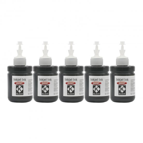 Ekoset Epson L605 L655 L1455 Siyah Muadil Mürekkep 140ml 5li set