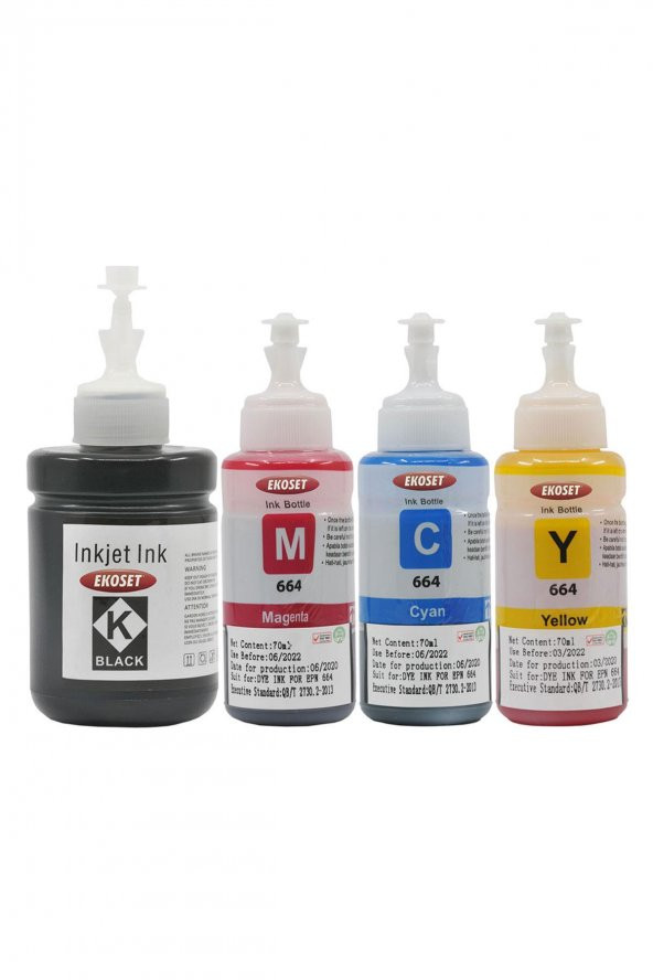 Ekoset Epson L605 L655 L1455 Uyumlu Renkli Muadil Mürekkep 4 Renk - Resim 2