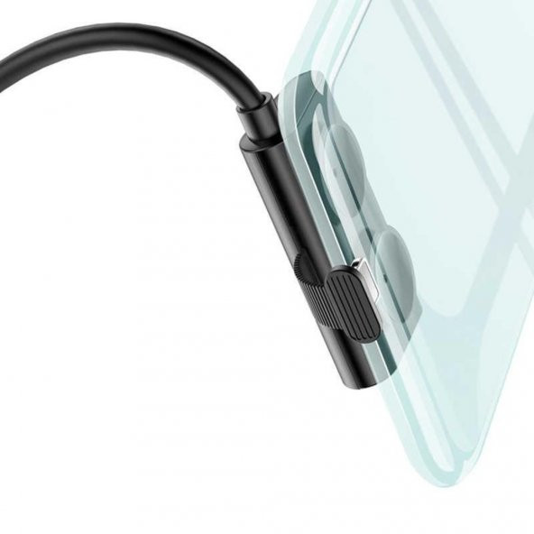 Baseus Suction Cup Serisi 2.4A Oyuncu Apple iPhone Lightning Data Şarj Kablosu 1 Metre Siyah CALXP-A01 - 10