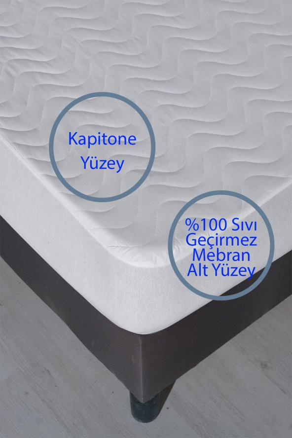 Sıvı Geçirmez 70x120 Kapitoneli Alez Bebek Yatak Koruyucu Fitted Pamuklu