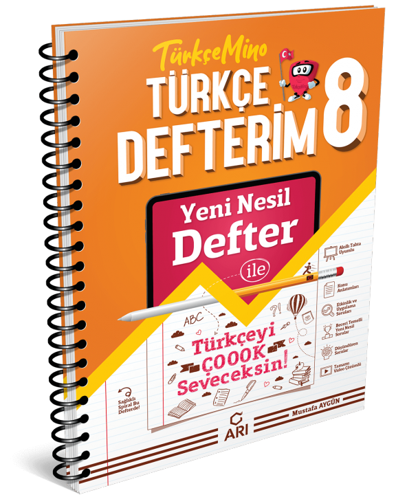 Arı Yayınları 8 Sınıf Türkçe Defterim Türkçemino