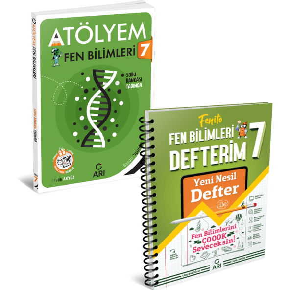 Arı Yayınları 7 Sınıf Fen Bilimleri Atölyem Akıllı Defter Seti 2 Kitap