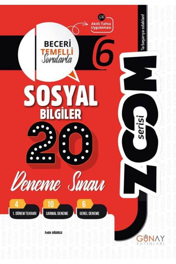 Günay Yayınları Zoom 6. Sınıf Sosyal Bilgiler 20li Deneme - 1