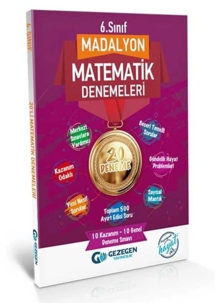 Gezegen Yayınları 6. Sınıf Madalyon 20li Matematik Denemeleri