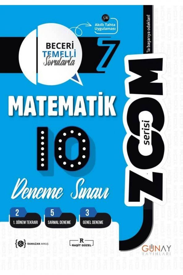 Günay Yayınları Zoom 7. Sınıf Matematik 10lu Deneme