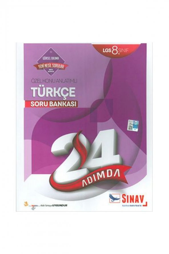 Sınav Yayınları 8.Sınıf 24 Adımda Türkçe Soru Bankası