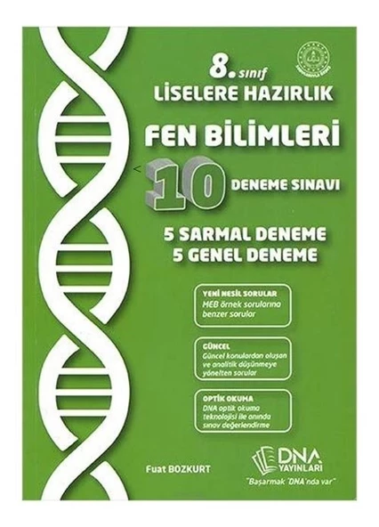 Dna Yayınları 8. Sınıf Fen Bilimleri 10 Deneme Sınavı