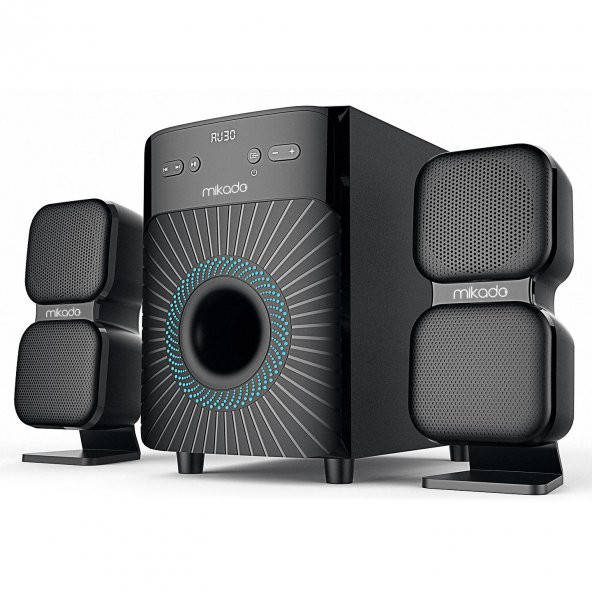 Mikado MD-360BT 2+1 38W BT/AUX/USB/FM/LED Ekran Multimedia Speaker - 1