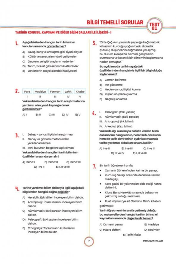 Sınav Yayınları 9.Sınıf Tarih Soru Bankası - 3