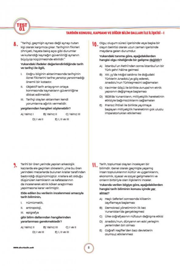 Sınav Yayınları 9.Sınıf Tarih Soru Bankası - 4