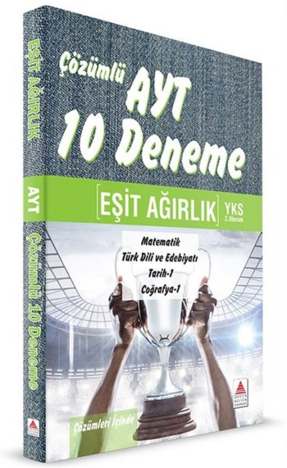 Delta Kültür Yayınları AYT Eşit Ağırlık Çözümlü 10 Deneme - 1