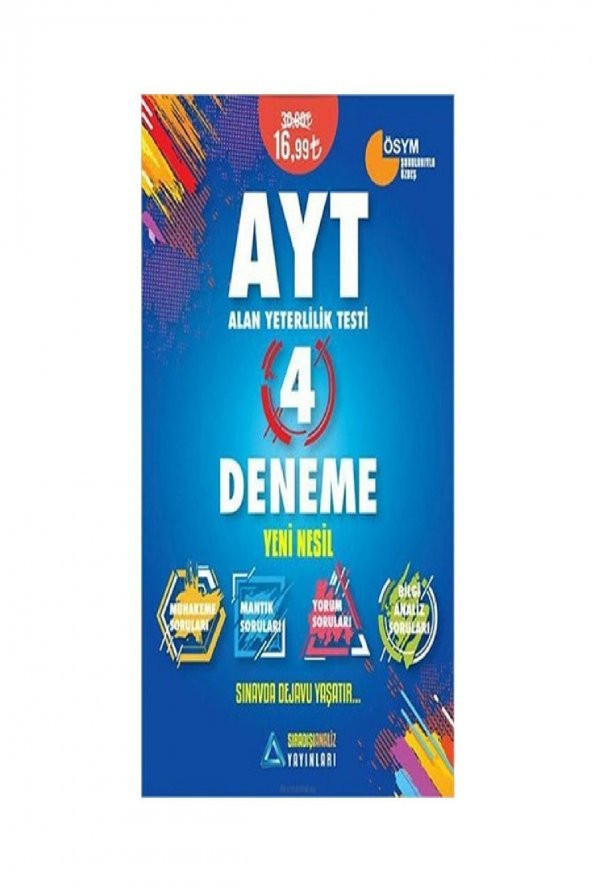 Sıradışıanaliz Yayınları AYT 4 Deneme