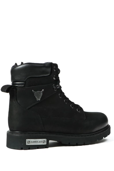 Hammer Jack 18501 Erkek Hakiki Deri Siyah Postal Bot - 3