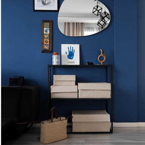 CUTY HOME EV TEKSTİL BEJ ÇOK AMAÇLI KUTU HURÇ-4LÜ SET - 2