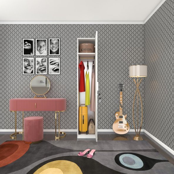 Kenzlife kilitli gardırop öğrenci dolabı tek kapılı kasımpatı byz 180*35*42 byz gardolap dolap ofis