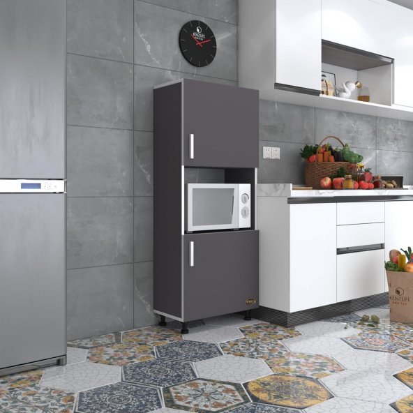 Kenzlife mini fırın dolabı gökhun gri 148*60*30 ayaklı mikroalga midi fırın mutfak