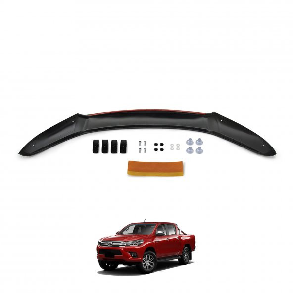 Toyota Hilux (2015-2020) - Ön Kaput Rüzgarlığı - (1 Parça ABS Plastik) - (Pickup-4 mm) - 1