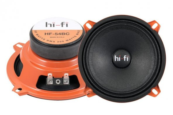Hi-Fi HF-54BC 13cm 5" 200 Watt Max Power+80 Watt Rms Turuncu Platinium 13 Cm Midrage