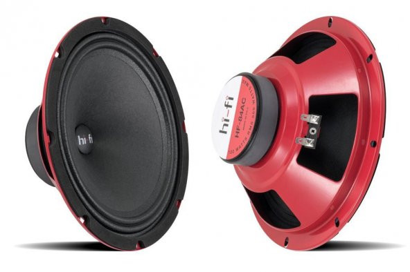 Hi-Fi HF-84AC 20CM 8" 500 Watt Max Power+100 Watt Rms Kırmızı Platinium 20 Cm Midrage