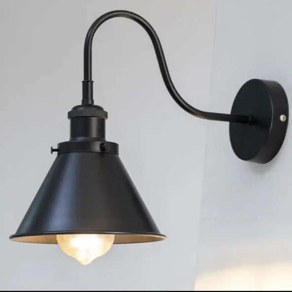 Rsylight Retro Siyah Metal Modern Dekoratif Rustik Aplik - 2