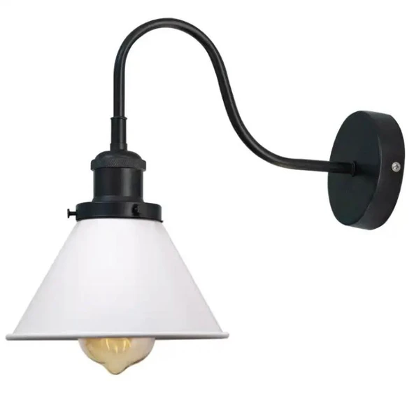 Rsylight Retro Siyah Beyaz Metal Modern Dekoratif Rustik Aplik
