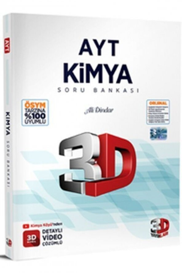 Çözüm Yayınları 2023 AYT 3D Kimya Tamamı Video Çözümlü Soru Bankası - 2