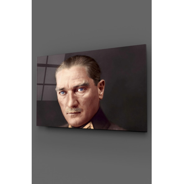 Mustafa Kemal Atatürk Portre Cam Tablo