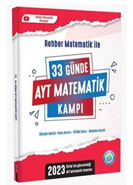 Rehber Matematik 2023 33 Günde AYT Matematik Kamp Kitabı