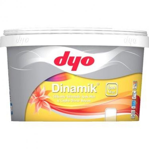 Dyo Dinamik Silikonlu İpekmat İç Cephe Boyası Beyaz 7.5 Lt. - 1