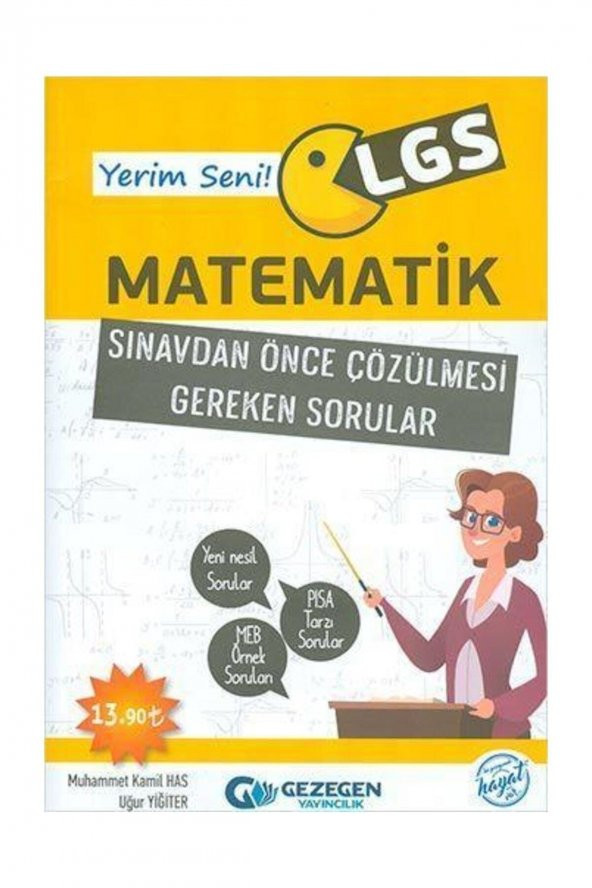 Gezegen Yayıncılıkı Yerim Seni LGS Matematik Sınavdan Önce Çözülmesi Gereken Sorular