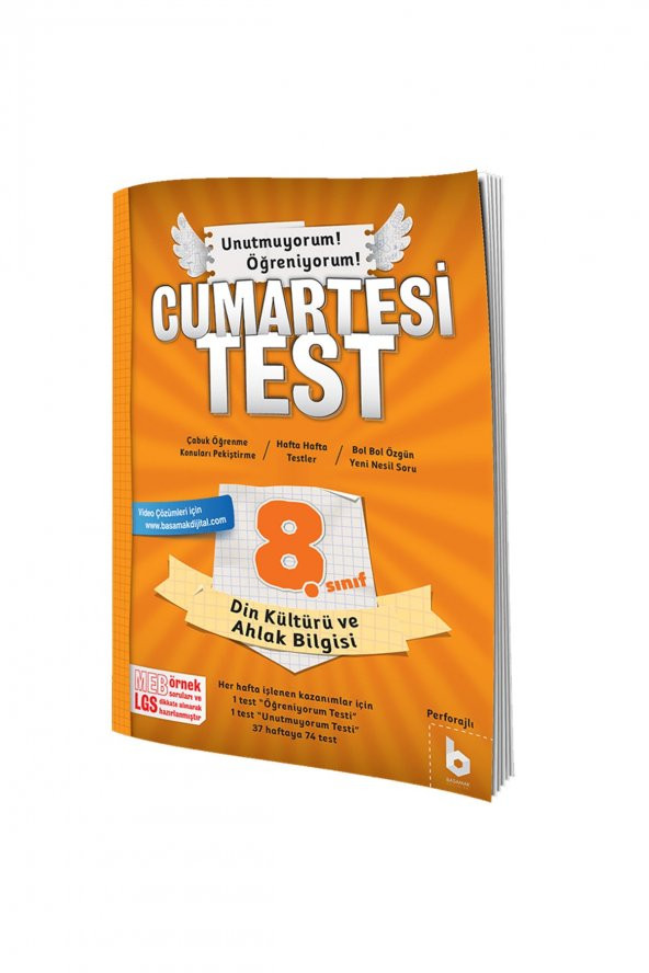 Basamak Yayınları 8. Sınıf LGS Din Kültürü ve Ahlak Bilgisi Cumartesi Test