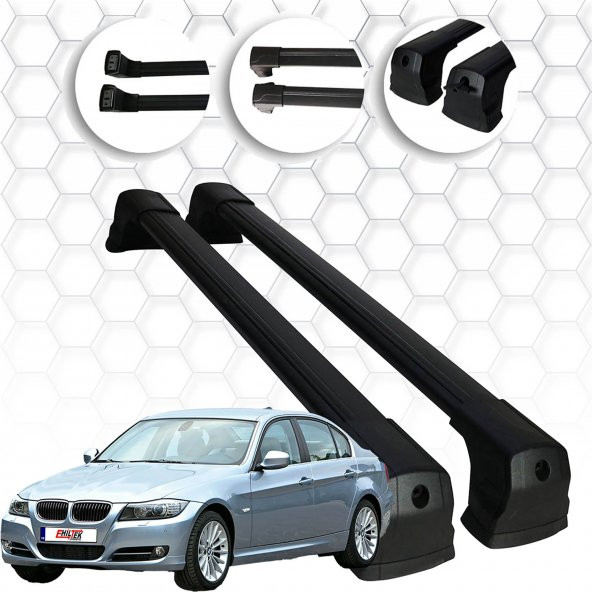 Bmw 3 Serisi (2005-2012) - Ara Atkı - Elegance V3 - (2 Parça Aluminyum) - (E90 E91-SD-Siyah)