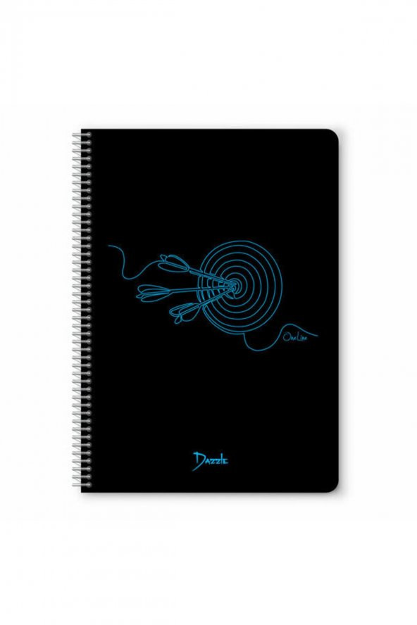 Duzzle 96 Yaprak Çizgili Siyah telli Defter