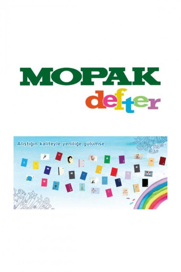 Mopak A4 Karton Kapak Defter Kareli 100 Yp