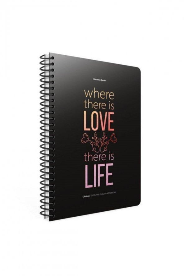 Gıpta 3647 Life Book Spiralli Karton Kapak 19x26 100 YP Kareli Defter